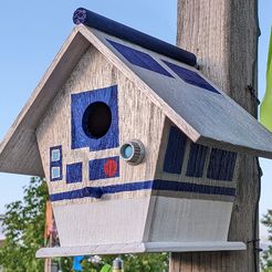 R2D2-inspired-bird-house.jpg Fichier 3D gratuit Projecteur holographique R2-D2・Design à télécharger et à imprimer en 3D
