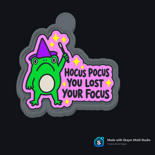 ✨ Hocus Pocus You Lost Your Focus Frog – Freshie, Resin & Candle Mold 🐸🪄✨