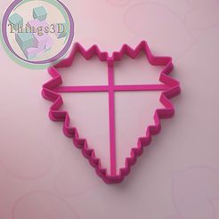 1f52untitled.jpg STL file heart cookie cutter・3D printing model to download, Things3D