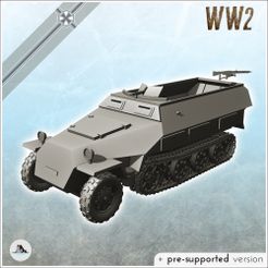 1-PREM.jpg STL file Sd.Kfz. 251-1 german armored personnel carrier (8) - Germany Eastern Western Front Normandy Stalingrad Berlin Bulge WWII・3D print design to download