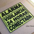 alarma-cartel-letrero-rotulo-proteccion-vivienda-seguridad-camara.jpg Security Surveillance Alarm, Sign, Signboard, Sign. Sign