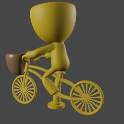 02.jpg Archivo STL Robert Plant en Bicicleta・Diseño de impresora 3D para descargar
