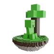 2.png Creeper Minecraft Happy Sculpture