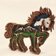Pony-5-Layers-3.jpg Wooden Pony Christmas Ornament Template - Laser Cut & Glowforge Ready!