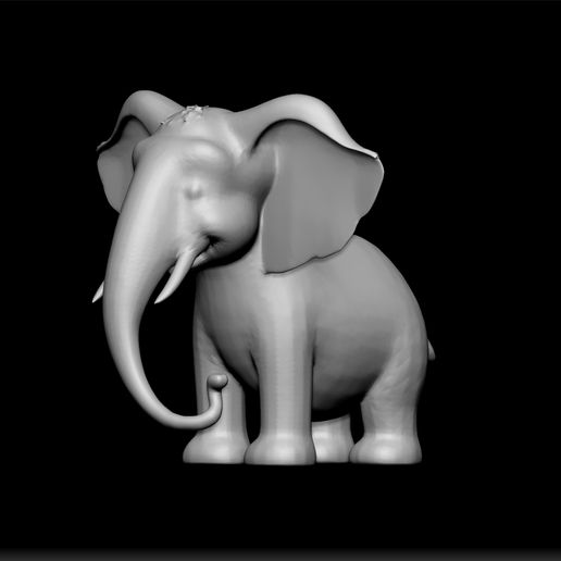 STL file Cartoon Elephant Model - Toon Animal STL - Cute Elephant Print ...