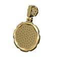 Iced-Flower-cluster-halo-Artdeco-stepped-Halo-memory-pendant-coin-12.jpg Iced cluster bail Art deco pattern N04 memory pendant 3D print model