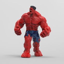 redhulk-low01.jpg Archivo STL gratis Red Hulk - Low Detail・Plan de la impresora 3D para descargar