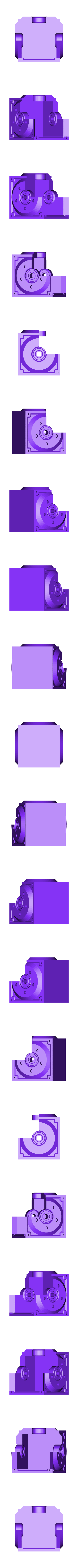 1x_Housing.stl Industrial Bevel Gearbox / Gear Reducer (Cutaway version)