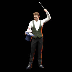 magic1.png Archivo STL mago mostrando trucos de magia 1・Diseño de impresora 3D para descargar