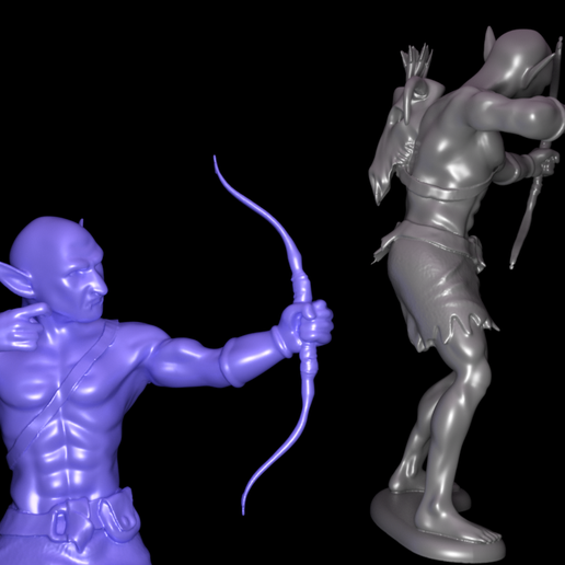 preview3.png Goblin archer model for 3D print