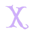 X.stl Letters and Numbers ALICE IN WONDERLAND Letters and Numbers | Logo