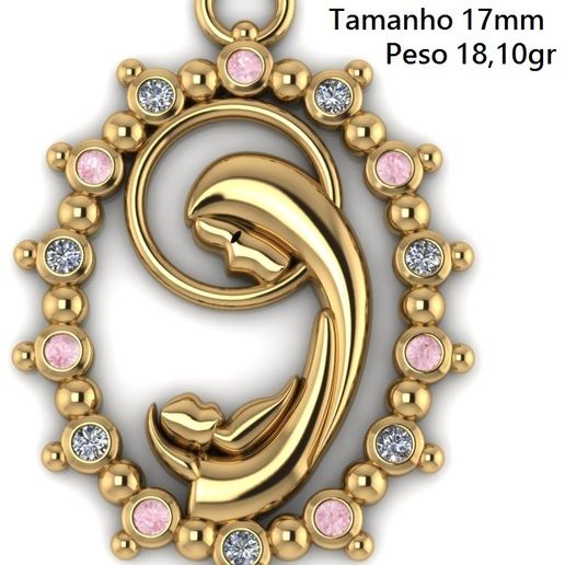 mother's day pendant 3D model