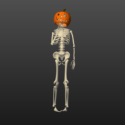 squelette2citrouille.png Thoughtful skeleton