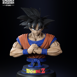 GokuBust1.png Fichier 3D GOKU BUST DRAGON BALL・Objet imprimable en 3D à télécharger