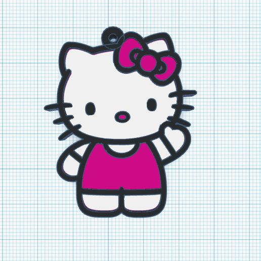 👋 Hello Kitty keychain・ STL File for 3D printing・Cults