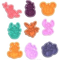 Screenshot_1.jpg 3D file Halloween cartoons characters cookie cutter set of 9・3D printable design to download