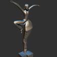 15ZBrush-Document.jpg Ballet Dancer Fifth fantasy statue - low poly face