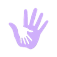 little  big hands.stl STL-Datei Kind und Eltern Hand Wandkunst Väter Tag Wanddekor 2d Kunst・Modell für 3D-Drucker zum Herunterladen