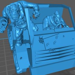 front-big.jpg STL file Ork looted garbage truck・3D printing idea to download