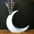 moon 1.jpg Free STL file Minimalist Moon Vase・3D printable design to download
