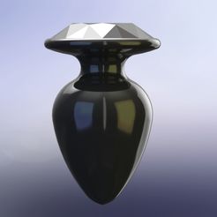 xuktx.JPG Fichier STL Butt avec diamant coupé・Plan à imprimer en 3D à télécharger