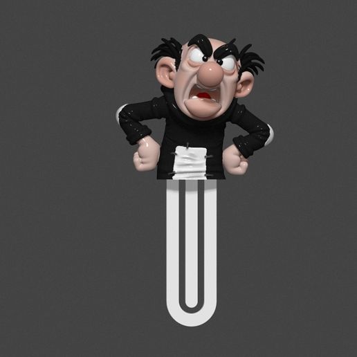 Gargamel Bookmark STL & OBJ – 3D Printable Bookmarker