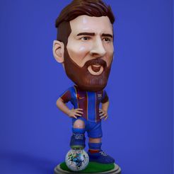 messi_keyshots_barsa_solo.jpg STL-Datei Messi-Chibi-Skulptur・Design für 3D-Drucker zum herunterladen