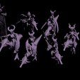 nets.png Free STL file Demon Girls on Wyrm Steeds (NSFW)・3D printable design to download