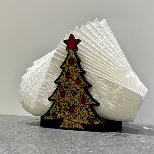13.jpeg ✨ Shimmering Christmas Tree / Napkin Holder – Halogenic Smooth Plate Magic! 🎄✨