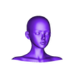 1.stl 28 3D HEAD FACE FEMALE CHARACTER FEMALE TEENAGER PORTRAIT DOLL BJD LOW-POLY 3D MODEL