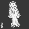 41-2.jpg Halloween cookie cutters - #131 - skeleton (style 2)