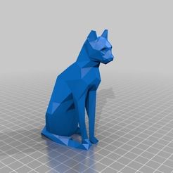 1bff9251ff748e6e29e50dcf2a259b03_preview_featured.jpg Free 3MF file low poly cat・Template to download and 3D print