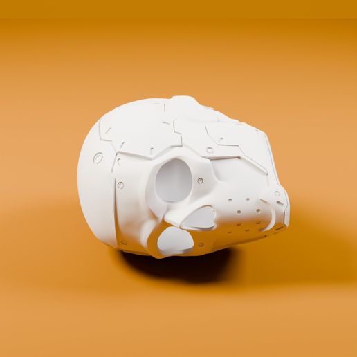 Cyberpunk Panelled Skull Mask — STL File | Display | Gift