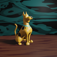 sdoo3.png STL file Scooby Doo - Print in place + phone stand pose・Design to download and 3D print