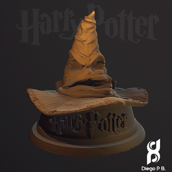 Holder_Hat_Harry_Potter_Prev1.png STL file Holder_Hat_Harry_Potter・Model to download and 3D print, DPB3D
