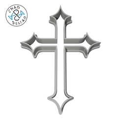 Coss_8cm_CP.png Cross - Cookie Cutter - Fondant - Polymer Clay