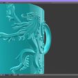 2.1.jpg STL file Game Of Thrones Lannister Coffee Mug・3D printer model to download