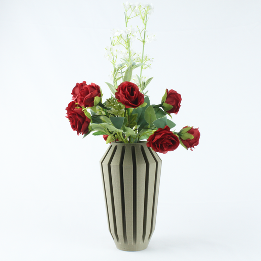 LSTL0065_Dream_3.png The Dream Modern Ribbed Vase STL File: 3D Print Home Decor (Digital Download)