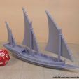 Xebec-Ship-Printed-In-Water.jpg Xebec Sailing Airship Gaming Miniature Flying Ship Compatible with DnD Spelljammer