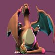 4.jpg 3D Cell Phone Holder - Epic Charizard