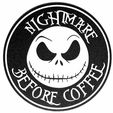 NB-Coffee-WallArt.jpg NBC Nightmare Before Coffee Multicolor Wall Art Keychain Ornament Coaster