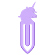 Unicorn_BM.stl Unicorn Bookmark