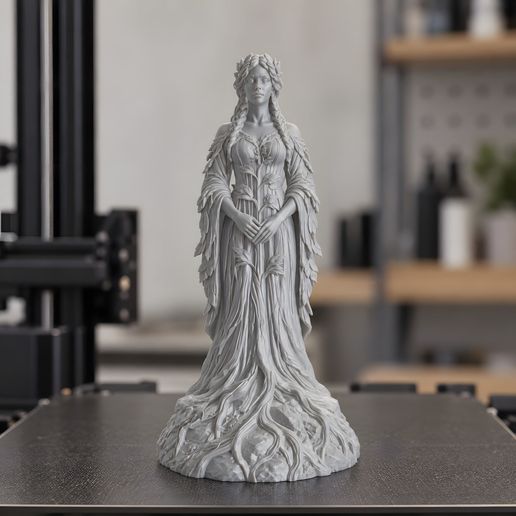 Draped Forest Guardian 3D Print Model