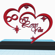 i-love-you-stand.png I love you Heart stand decoration, infinity symbol and stars