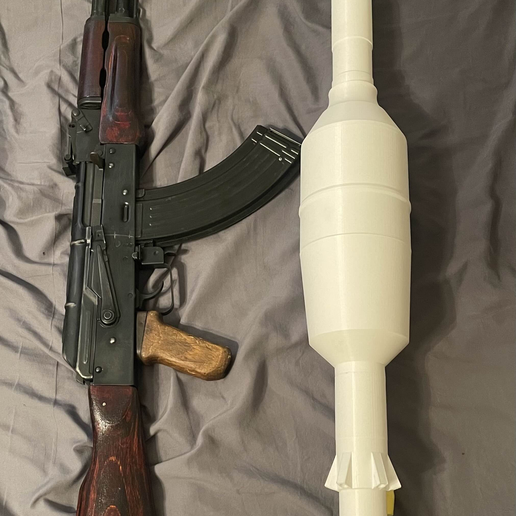 🔫 PG-7R Tandem HEAT RPG Warhead Airsoft for Tag rounds・ STL File