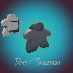 Diver Spaceman.jpg BEST MEEPLE MEGA PACK INCLUDING ALIEN & MECH (FOR PERSONAL USE ONLY)