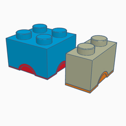 2x2 and 2x1.png STL file 2x2 and 2x1 lego boxes bundle・3D printer design to download