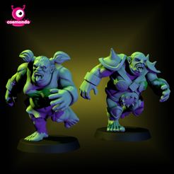 Amazon_ogre-ogremask.jpg Fichier 3D Fantasy Football : Ogre + Ogre masqué pour les équipes amazoniennes ou humaines・Design à télécharger et à imprimer en 3D