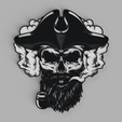 tinker.png Pirate Skull Pipe Cap Pipe Smoke Smoke Logo Wall Picture