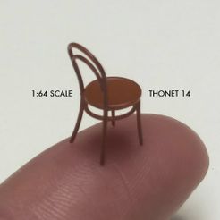 imagen2.jpg 3D file Thonet n° 14 - n° 18 chairs - 1/64 and Architecture models・Model to download and 3D print, DRM-64